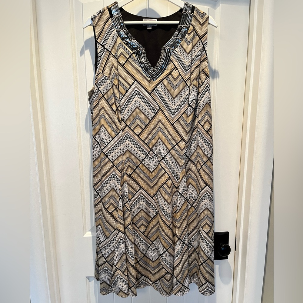 Macy's JM collection embellished dress